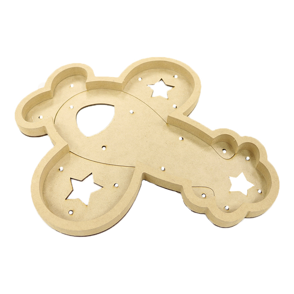 Peça MDF com Led - Avião - African Artesanato