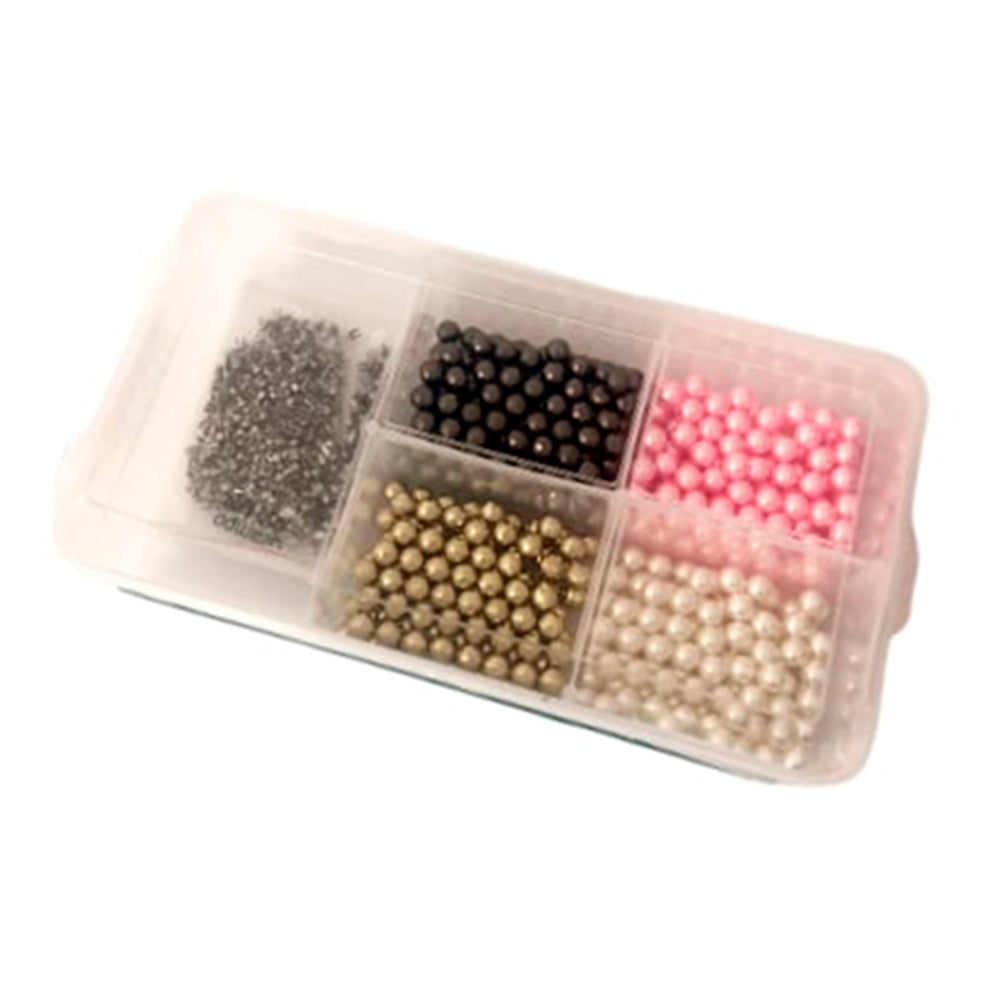 Kit Aplicador de Pérola Fácil com 4400 Pérolas e Grampos - African Artesanato