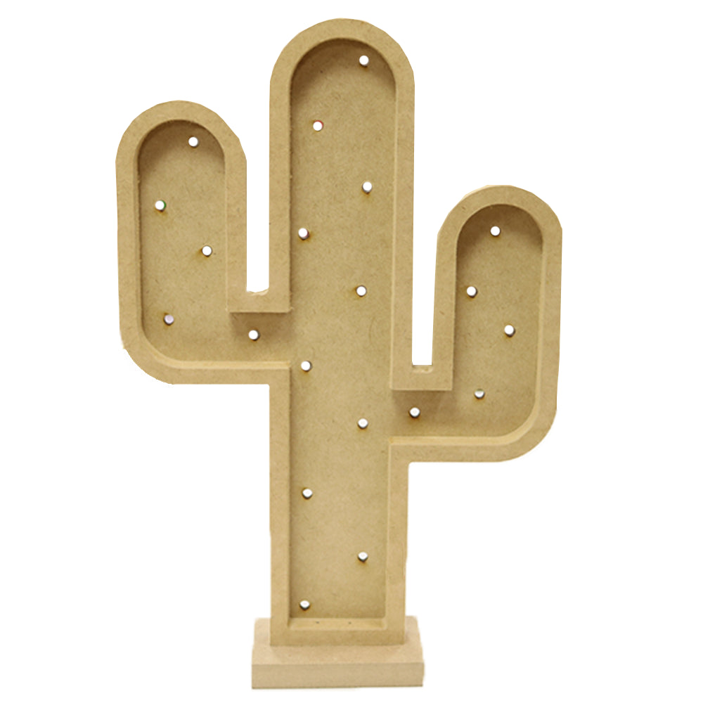 Peça MDF com Led - Cactos - African Artesanato