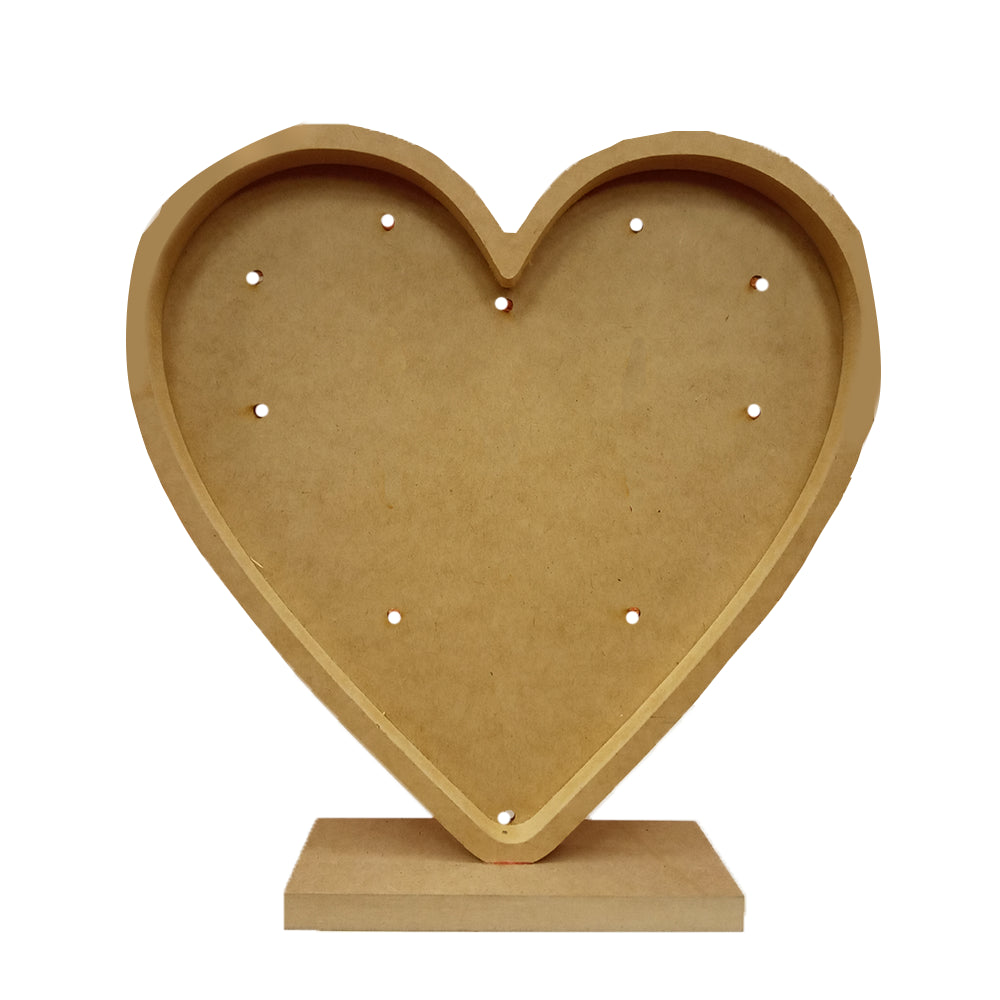 Peça MDF com Led - Coração - African Artesanato