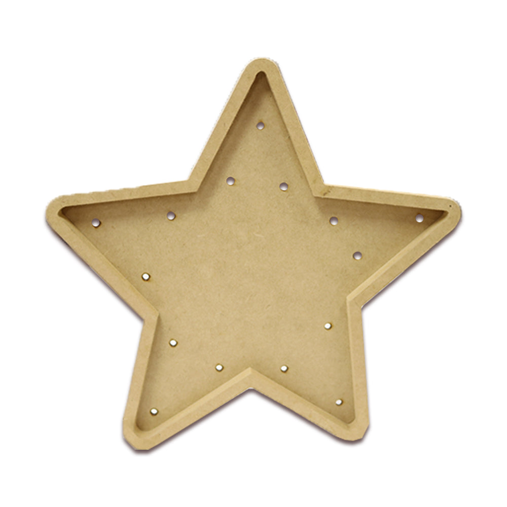 Peça MDF com Led - Estrela - African Artesanato