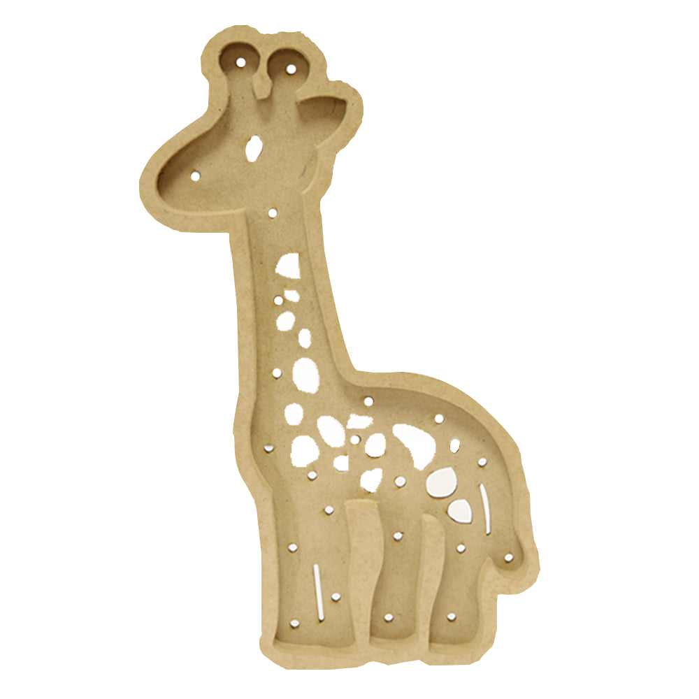 Peça MDF com Led - Girafa - African Artesanato