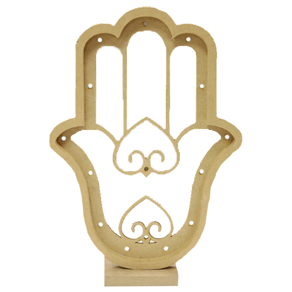 Peça MDF com Led - Mão de Fátima (Hans) - African Artesanato