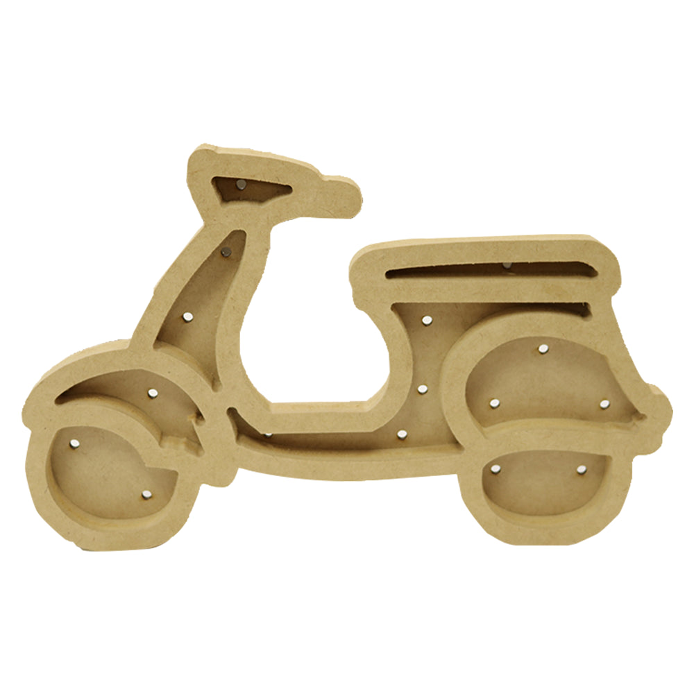 Peça MDF com Led - Motocicleta - African Artesanato