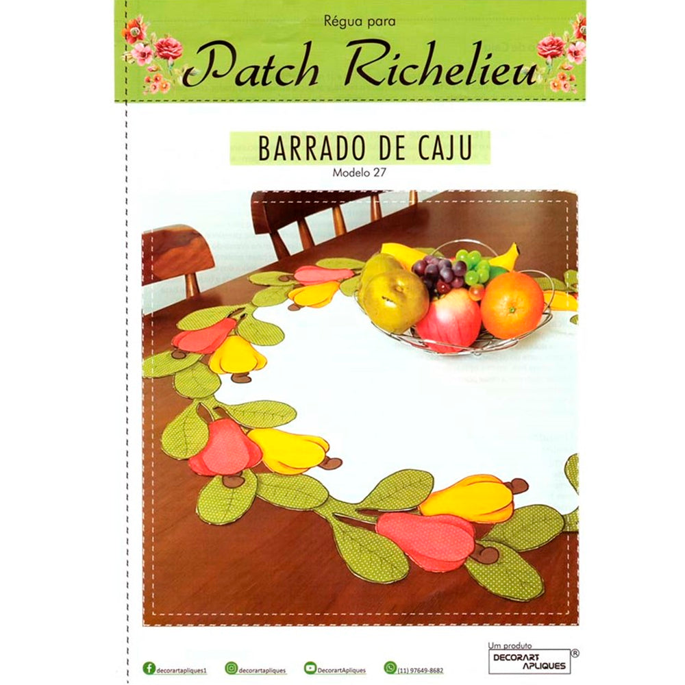 Régua Para Patch Richelieu Márcia Caires - Barrado De Caju - Modelo 27 - African Artesanato