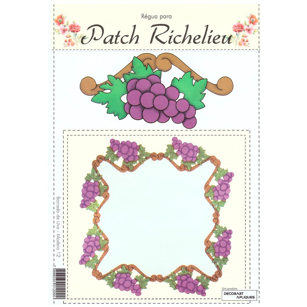 Régua Para Patch Richelieu Márcia Caires - Barrado de Uva - Modelo 12 - African Artesanato