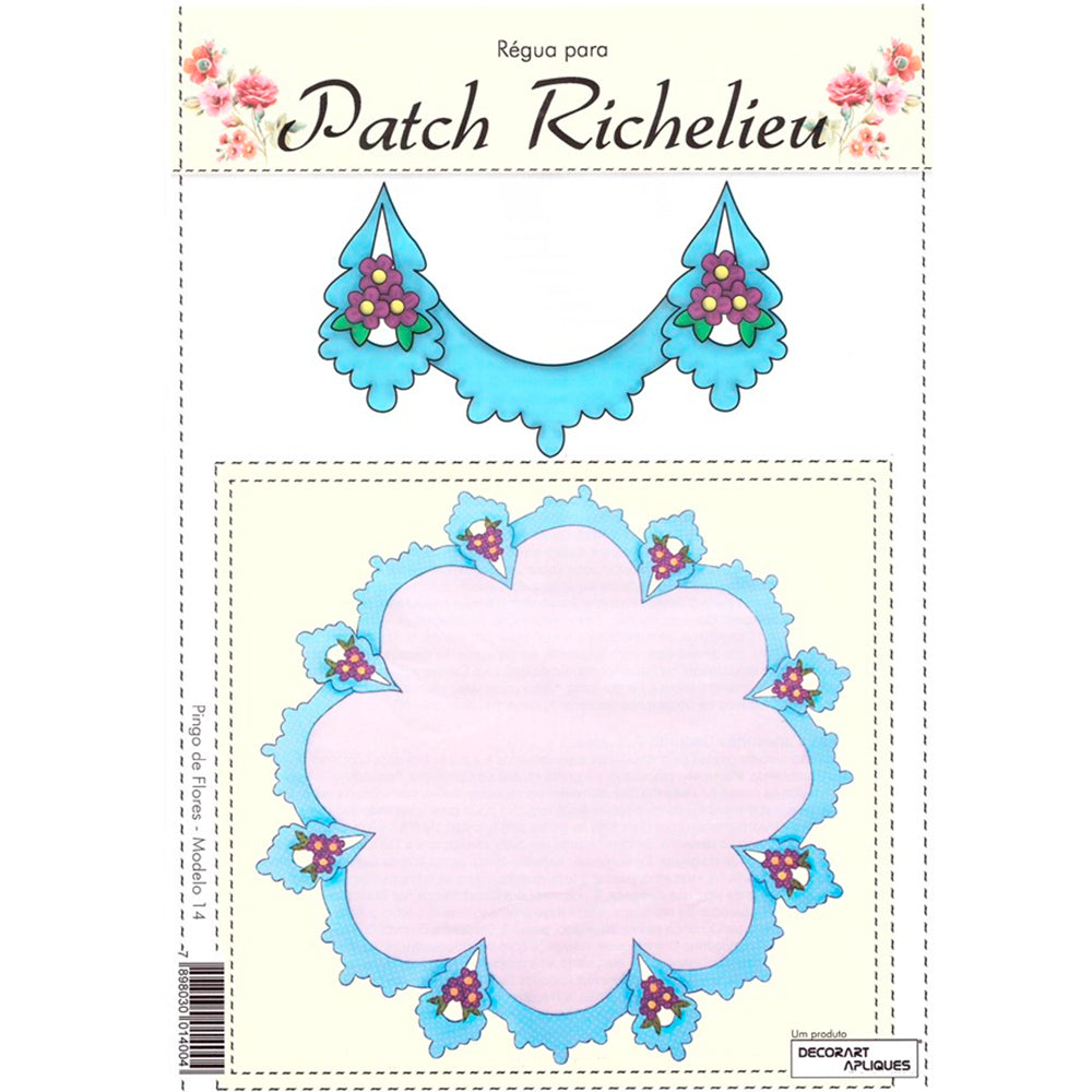 Régua Para Patch Richelieu Márcia Caires - Pingo de Flores - Modelo 14 - African Artesanato