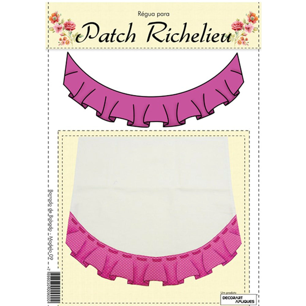 Régua para Patch Richelieu Márcia Caires - Barrado de Babado - Modelo 09 - African Artesanato