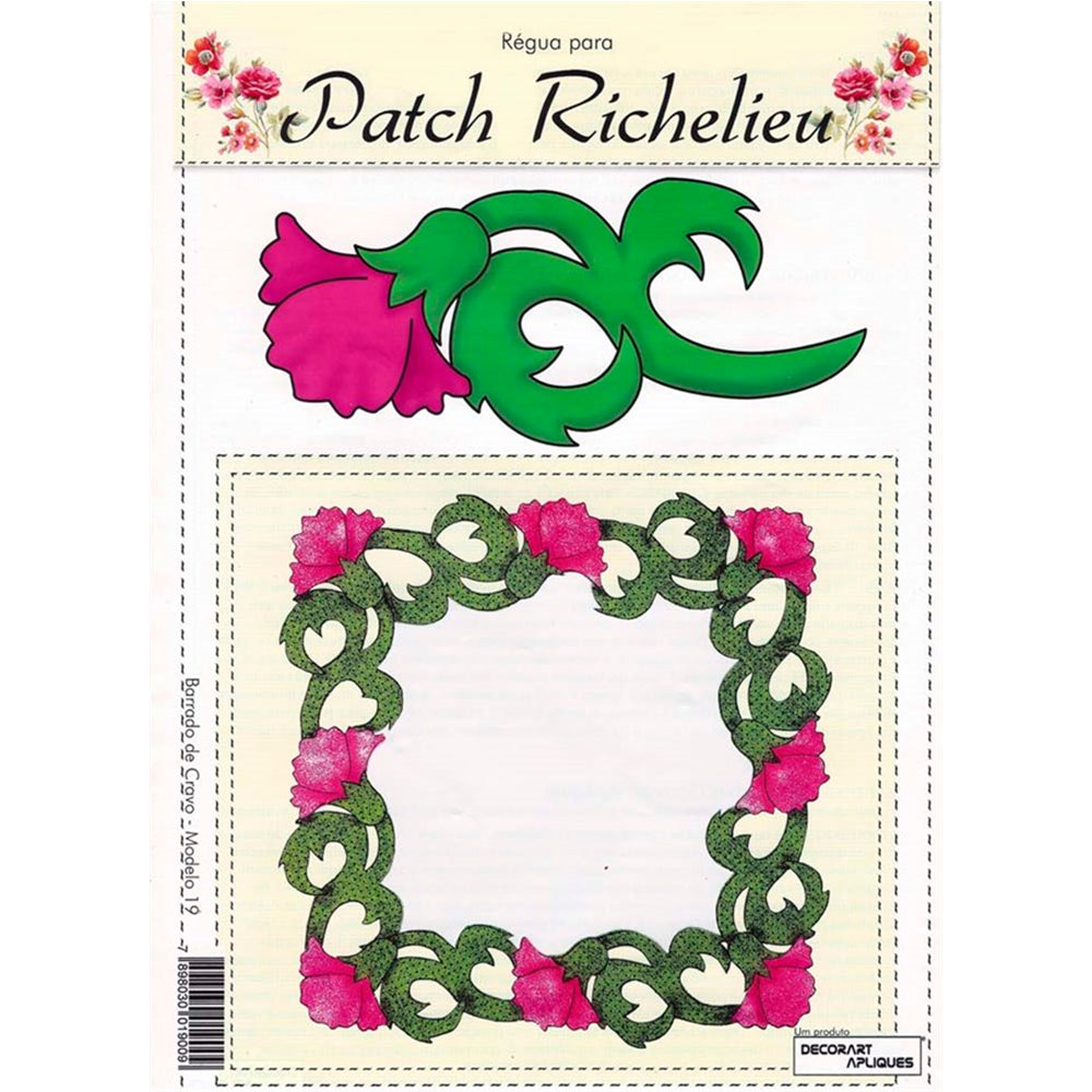 Régua para Patch Richelieu Márcia Caires - Barrado de Cravo - Modelo 19 - African Artesanato
