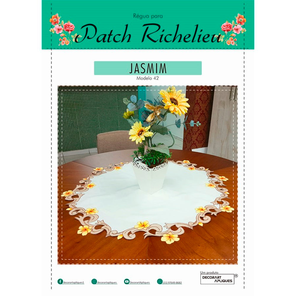 Régua para Patch Richelieu Márcia Caires - Jasmim - Modelo 42 - African Artesanato