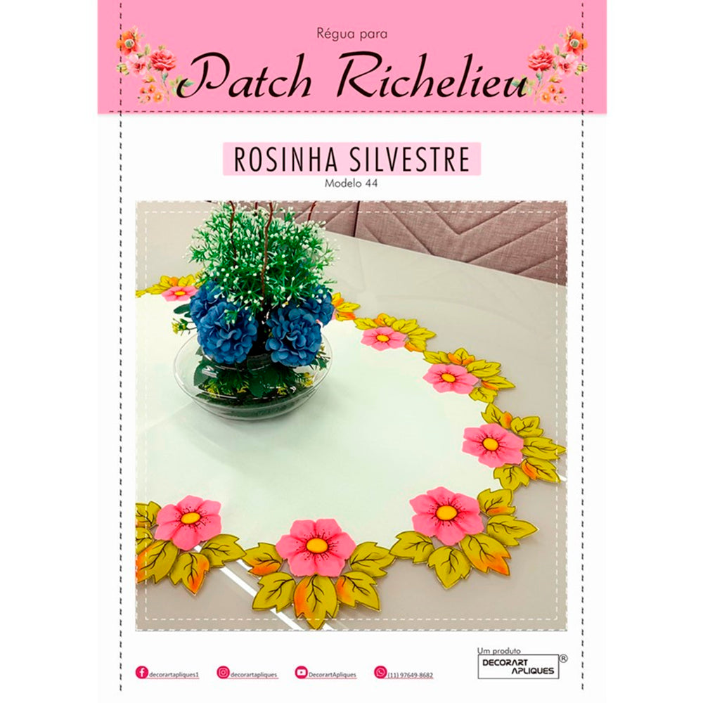 Régua para Patch Richelieu Márcia Caires - Rosinha Silvestre - Modelo 44 - African Artesanato