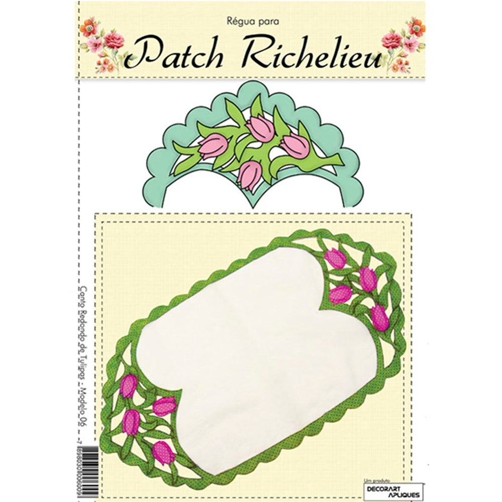 Régua para Patch Richelieu Márcia Caires - Tulipas - Modelo 06 - African Artesanato