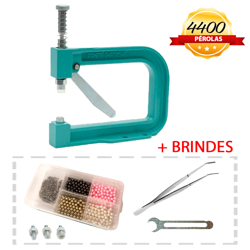Kit Aplicador de Pérola Fácil com 4400 Pérolas e Grampos - African Artesanato