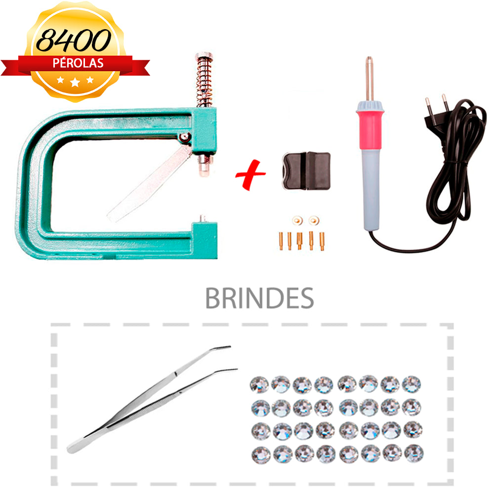 Super Kit Customização - Aplicador de Pérolas + Aplicador de Strass - African Artesanato