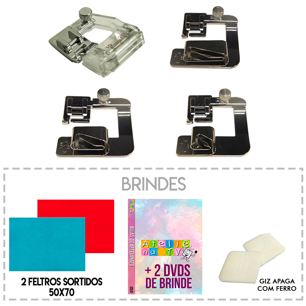 Kit Bainhas Enroladas + Viés com Regulagem (+ BRINDES) - African Artesanato